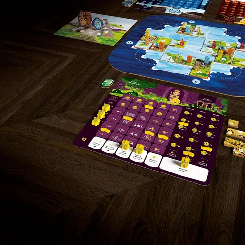 Vista 5 de Lucky Duck Games OROS Juego de mesa – Juego de estrategia de colisión de azulejos con erupciones de volcanes y reunión de sabiduría, divertido juego