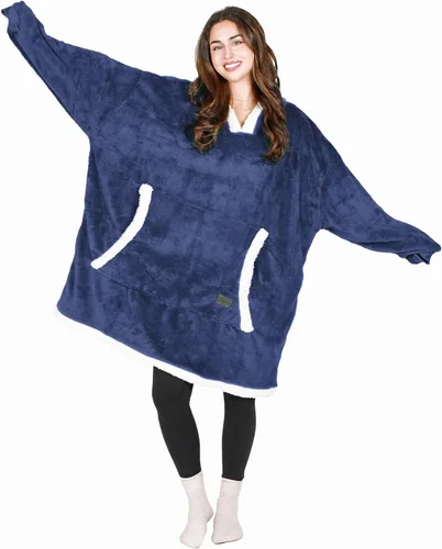 Vista 20 de Tirrinia - Sudadera con capucha de gran tamaño, manta de sherpa cómoda, reversible, gigante, para adultos, hombres, mujeres, adolescentes, esposa