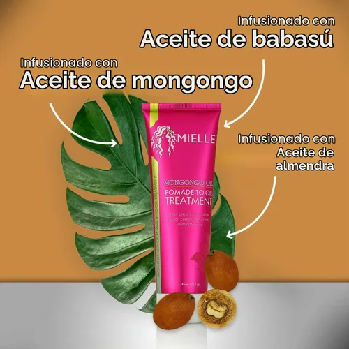 Vista 3 de Mielle Organics Tratamiento de pomada a aceite de Mongongo, 4 onzas