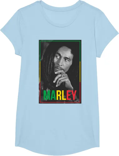 Vista 18 de Camiseta blanca oficial de Bob Marley Photo S Negro