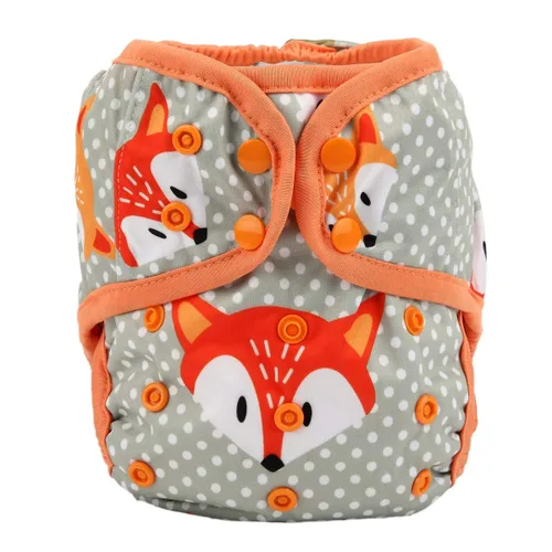 Vista 7 de Funda de pañal de tela de talla única con refuerzo doble (dinosaurio bebé), talla única