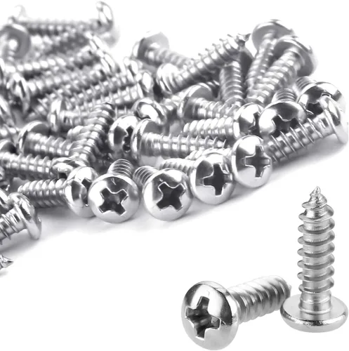 Vista 2 de LOKMAN Paquete de 50 clips de montaje estilo P de 1/2 pulgada con cabeza plana de acero inoxidable compatible con tornillos Phillips blancos