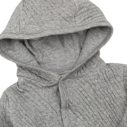 Vista 3 de HonestBaby Chaqueta de algodón orgánico con capucha para bebés y niñas