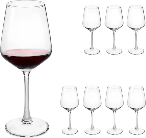 Vista 9 de Juego de 6 copas de vino, 12 onzas, duraderas, para bodas, fiestas, lavavajillas