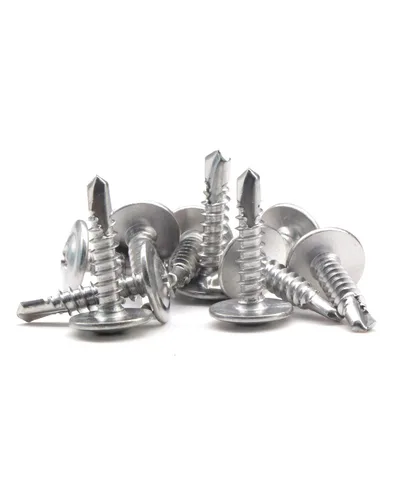 Vista 6 de Tornillos autorroscantes #8 x 1/2 pulgada para tornillos de metal de cabeza de armadura grande, 50 tornillos de madera a metal de acero inoxidable