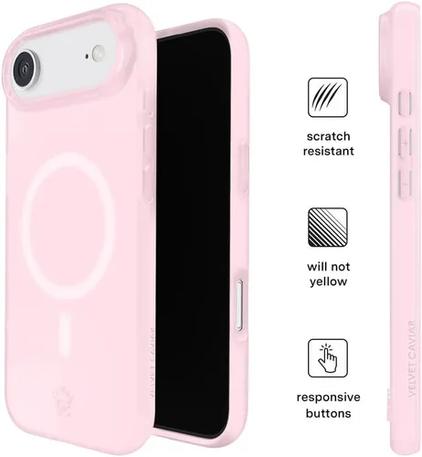Vista 1392 de VELVET CAVIAR Funda para iPhone 15, compatible con MagSafe, probada contra caídas de 10 pies, fundas protectoras de diseño, leopardo color rosa