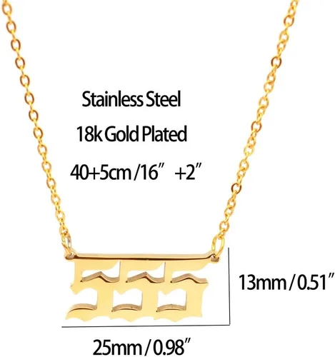 Vista 4 de HUTINICE Collar con número de ángel, chapado en oro de 18 quilates, delicado 111 222 333 444 555 666 777 888 999 colgantes para mujer, joyería