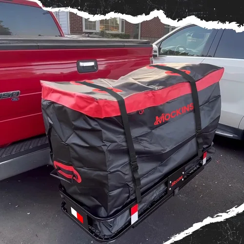 Vista 6 de Mockins - Bolsa de transporte de carga para remolque de 15 pies cúbicos con 4 cubos de embalaje 48"x18"x31" Waterproof Cargo Bag for Hitch Carrier