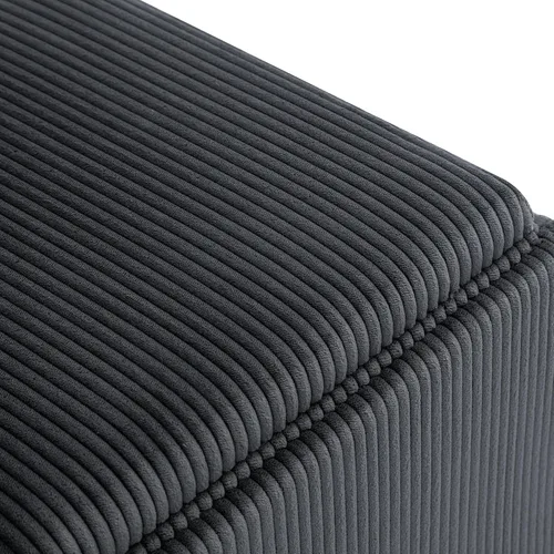 Vista 8 de Otomana Cuadrada con Almacenamiento con Bandeja, Pequeño Taburete de Reposapiés de Corderito, Mesa de Centro para Dormitorio y Sala de Estar, Gris