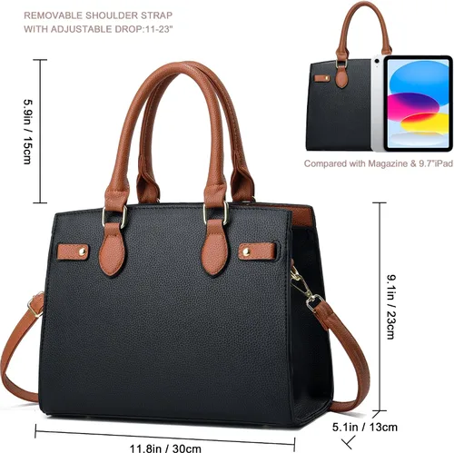 Vista 4 de Carteras y bolsos para mujer, bolso de mano de moda con asa superior