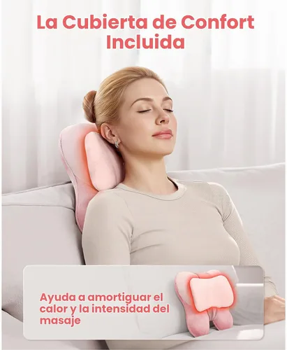 Vista 2 de BOB AND BRAD Masajeador de espalda con calor elegible para FSA, masajeador de cuello con cable EZBack para alivio del dolor de tejido profundo Rosa