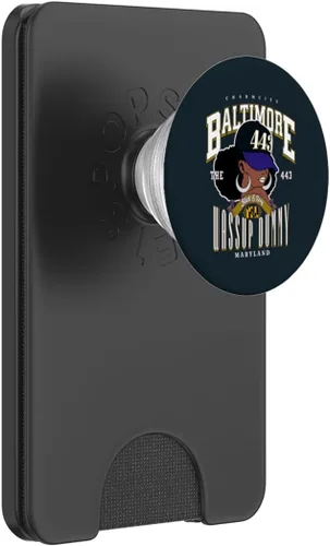 Vista 7 de 443 Código de área Baltimore Maryland Flag Blaq Girl Bmore Pride PopSockets estándar PopGrip