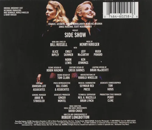 Vista 2 de Side Show 1997 Original Broadway Cast