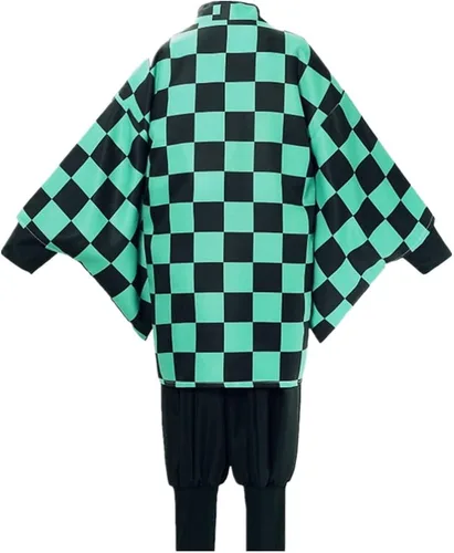 Vista 2 de ZHDTY Conjunto de disfraz de anime para cosplay con capa y kimono