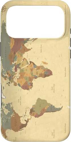 Vista 22 de Funda para teléfono inteligente con diseño de mapa mundial para iPhone 17