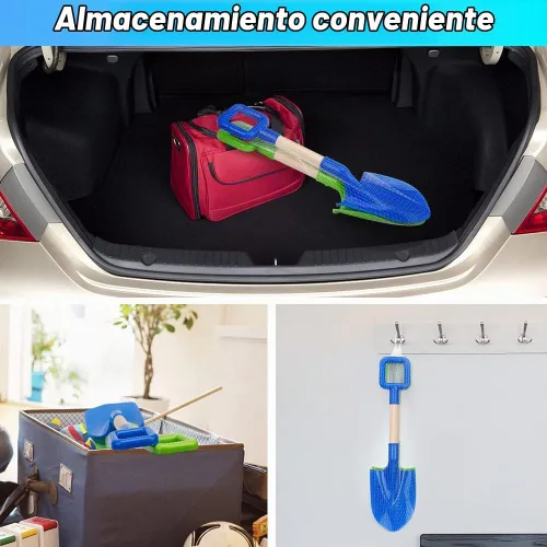 Vista 7 de Dilabnba Juguetes de arena de playa para niños y adultos, palas de arena para jardín y playa, palas de arena para excavar nieve, juego de juguetes