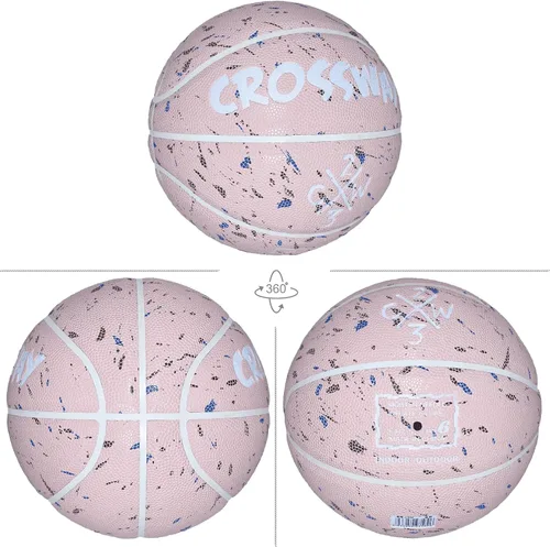 Vista 7 de Baloncesto de cuero compuesto tamaño 5/6/7 Resistencia a alta presión para canchas de concreto, agarre antideslizante que ahorra agua y tecnología