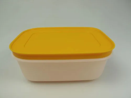 Vista 2 de Tupperware Recipientes para congelador de 15.2 fl oz en blanco naranja con tapa