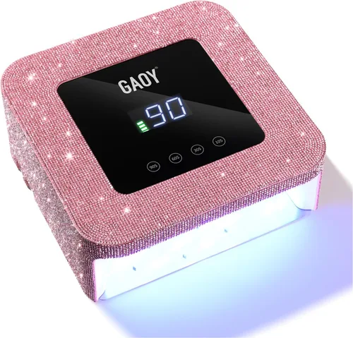 Vista 9 de GAOY Lámpara de uñas LED UV inalámbrica para uñas de gel, luz UV recargable, secadora de uñas profesional con 4 temporizadores, sensor automático