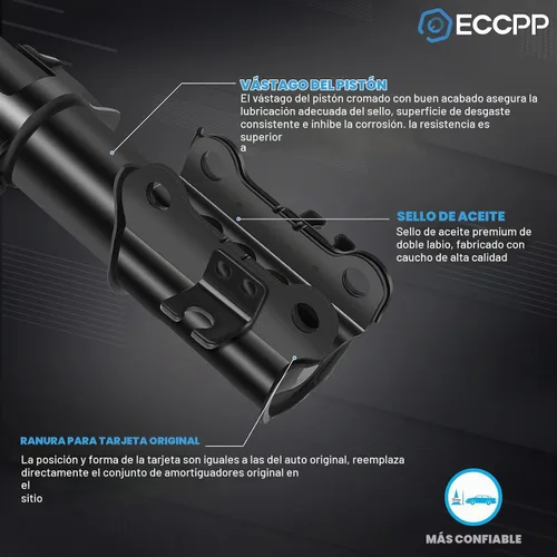 Vista 4 de ECCPP Juego de 2 puntales completos para Volvo XC90, amortiguador delantero para 2003-2014