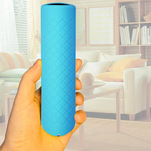 Vista 4 de Firestick - Funda para mando a distancia, Firestickremote Funda para control remoto, funda para cubierta con patio de tierra que brilla en azul Azul