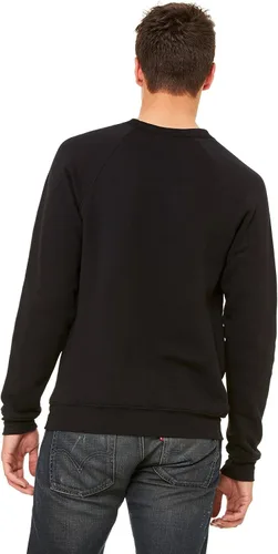 Vista 3 de Bella Canvas Sudadera de forro polar de esponja con cuello redondo (3901), Gris oscuro (Dark Grey Marble Fleck), M