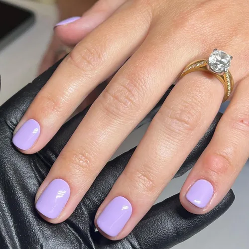 Vista 18 de Uñas postizas cuadradas a presión, uñas postizas cortas de cobertura completa, uñas postizas aurora, uñas acrílicas brillantes con pegamento, uñas 2