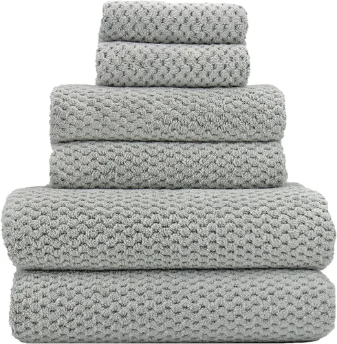Vista 19 de YTYC Toallas, toallas de baño extra grandes de 29 x 59 pulgadas para baño, toallas de ducha súper suaves de secado rápido, peso ligero, microfibra