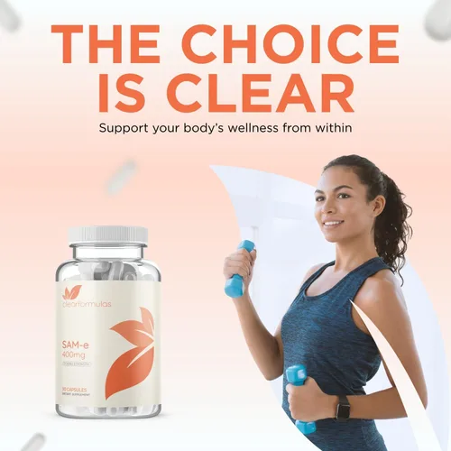 Vista 5 de Clear Formulas Bioactive SAM-e 400 mg - Suplemento SAM-e de alta resistencia con forma S, S biológicamente activa para el hígado y el estado