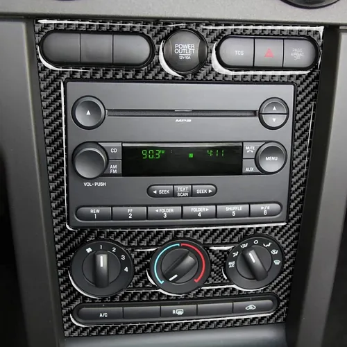 Vista 5 de Adhesivo de cubierta para panel de control del aire acondicionado del automóvil para Ford Mustang GT Shelby 2005 2006 2007 2008 2009 Accesorios
