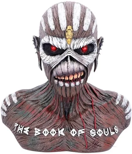 Vista 2 de Nemesis Now Caja de busto con licencia oficial de Iron Maiden Book of Souls, marrón, 10.2 in (grande)