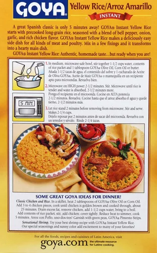 Vista 5 de Goya Foods - Arroz amarillo instantáneo, estilo español, 6 onzas (paquete de 24)