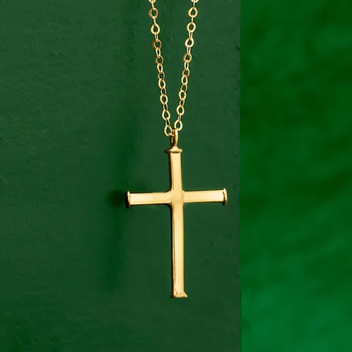 Vista 5 de Ross-Simons Italian 14kt Yellow Gold Cross Necklace