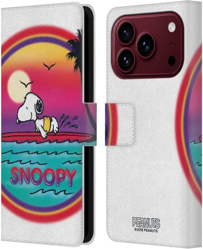 Vista 48 de Head Case Designs Funda de piel con licencia oficial de Peanuts Beach Surf Snoopy Boardwalk Airbrush compatible con Apple iPhone 11 Playa Surf