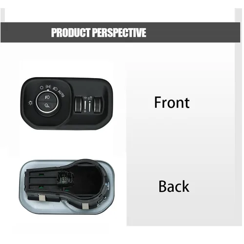 Vista 4 de Interruptor de luz antiniebla para faros delanteros compatible con Dodge Ram 1500 2500 3500 2019-2024 sustituye a 68156061AD 68156061AB interruptor