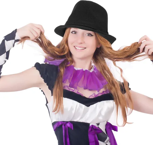 Vista 4 de SATINIOR 6 sombreros de gángster de fieltro para hombres, sombreros de caballero, sombreros de disfraz de Navidad para adultos, sombrero de fiesta