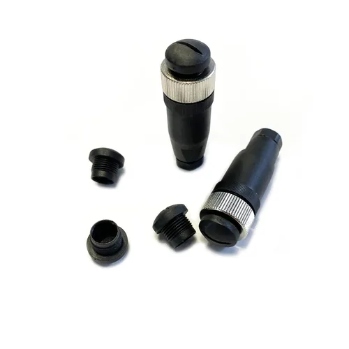 Vista 2 de 10 tapas protectoras de plástico M12, juego surtido de tapas de tornillo negras M12 para enchufes de montaje en panel