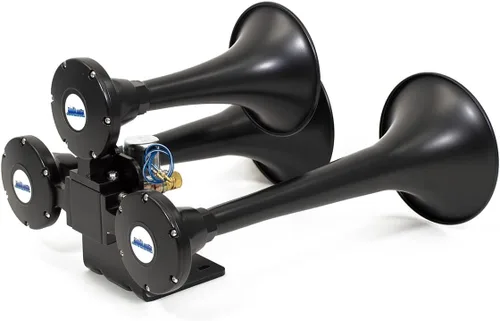 Vista 9 de HornBlasters Outlaw Black 127H Kit de bocina de tren de 1.5 galones 120PSI - Sistema de aire todo en uno - Fácil instalación - Sonido potente