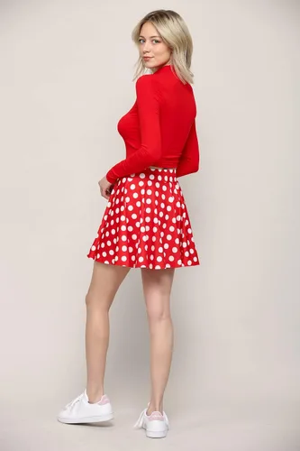 Vista 4 de Made By Johnny Minifalda plisada y elástica casual para mujer con pantalones cortos