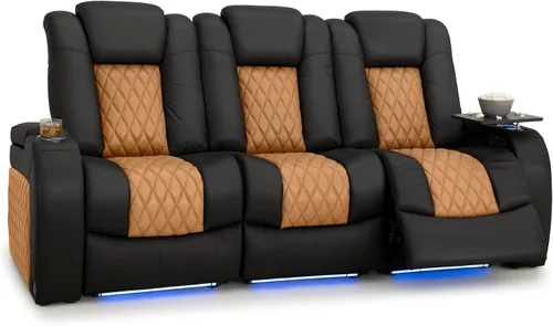 Vista 188 de Seatcraft Asiento de cine en casa Diamante Marrón Reclinable Individual