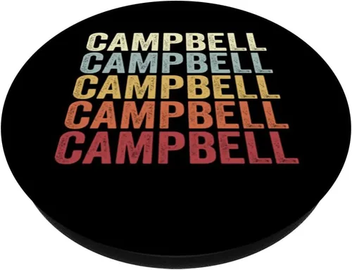 Vista 2 de Campbell Florida Campbell FL Retro Vintage Text PopSockets Swappable PopGrip