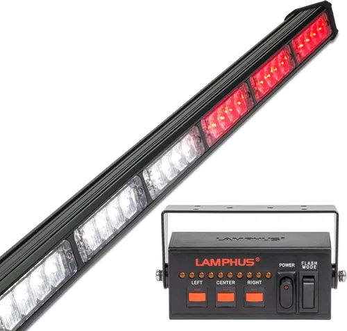 Vista 15 de lamphus SolarBlast sbls64 29" 24 W LED Advertencia Tráfico de Emergencia Advisor – Barra de luz ámbar azul, Azul