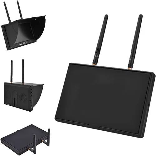 Vista 5 de FPV Monitor Dual Receptor 5.8GHz 40Channels 7Inch LCD Monitor/Pantalla Receptor Monitor para FPV Drone Quadcopter con Receptor Inalámbrico 140/120