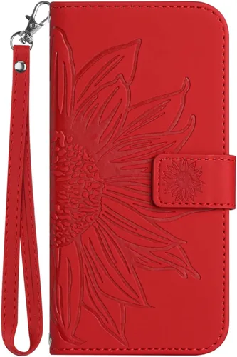 Vista 13 de XYX Wallet Case Compatible with Honor X7, Emboss Half Flower Floral PU Leather Flip Protective Case with Wrist Strap Kickstand for Honor X7, Deep