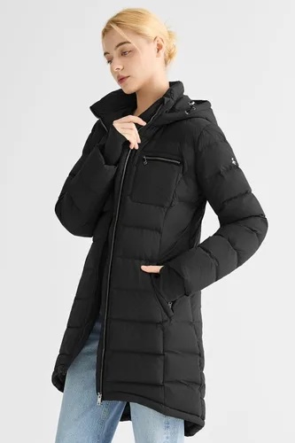 Vista 22 de Orolay - Chaqueta de plumón para mujer, abrigo de longitud media