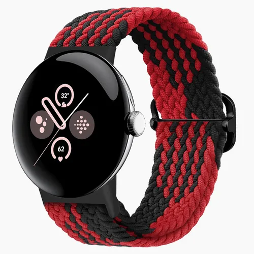 Vista 20 de Correas trenzadas Solo Loop compatibles con Google Pixel Watch 4, 3, 2, 1 de 1.61 pulgadas/1.77 pulgadas, correas elásticas ajustables de nailon