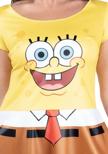 Vista 4 de Vestido de Disfraz de SpongeBob para Mujer Multicolor