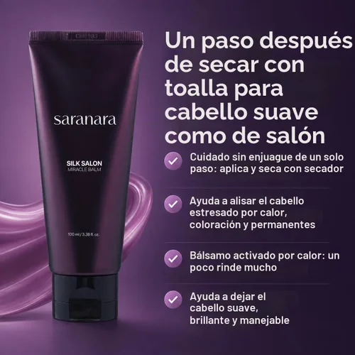 Vista 3 de SARANARA Silk Salon Miracle Balm_Non Wash Dry Essence Hair Pack_Korea Beauty