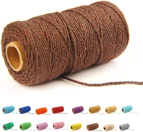 Vista 15 de FLIPPED (109 yardas/1.5 mm/35 colores opcionales) 109 cuerdas de macramé para manualidades, cuerda de algodón para macramé, cuerda de panadero