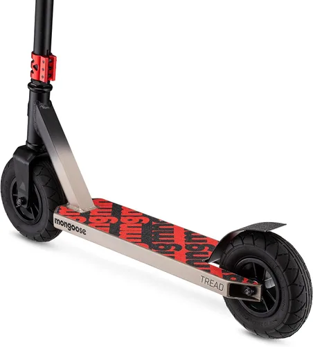 Vista 7 de Mongoose Tread - Patinete de suciedad Freestyle para niños y adultos, neumáticos grandes rellenos de aire de 7.874 in, ideal para suciedad y grava